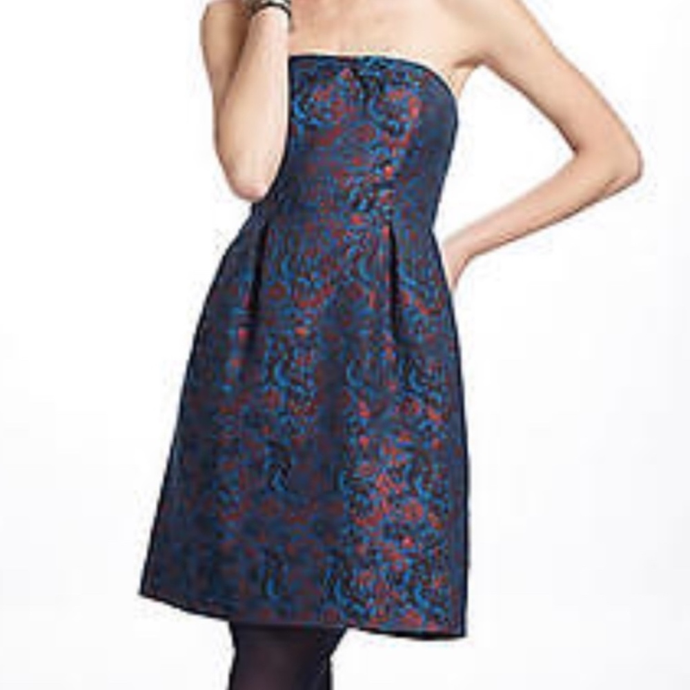 Leifnotes Anthropologie brocade Paprika dress